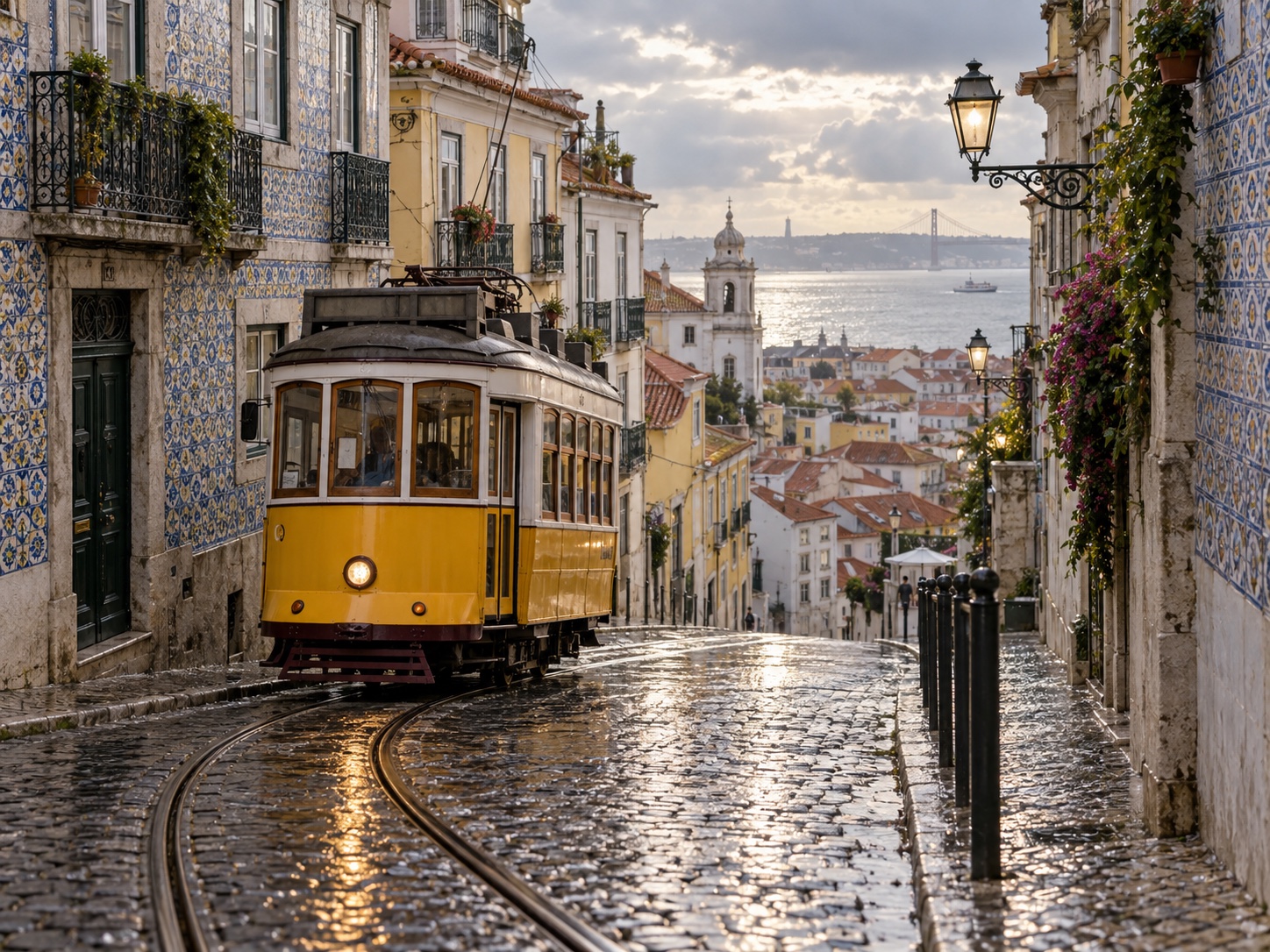 Imagen editorial demostrativa para Lisboa después de la lluvia